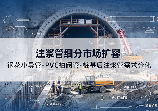 滨城注浆管细分市场扩容，隧道钢花小导管、PVC 袖阀管、桩基后注浆管需求分化
